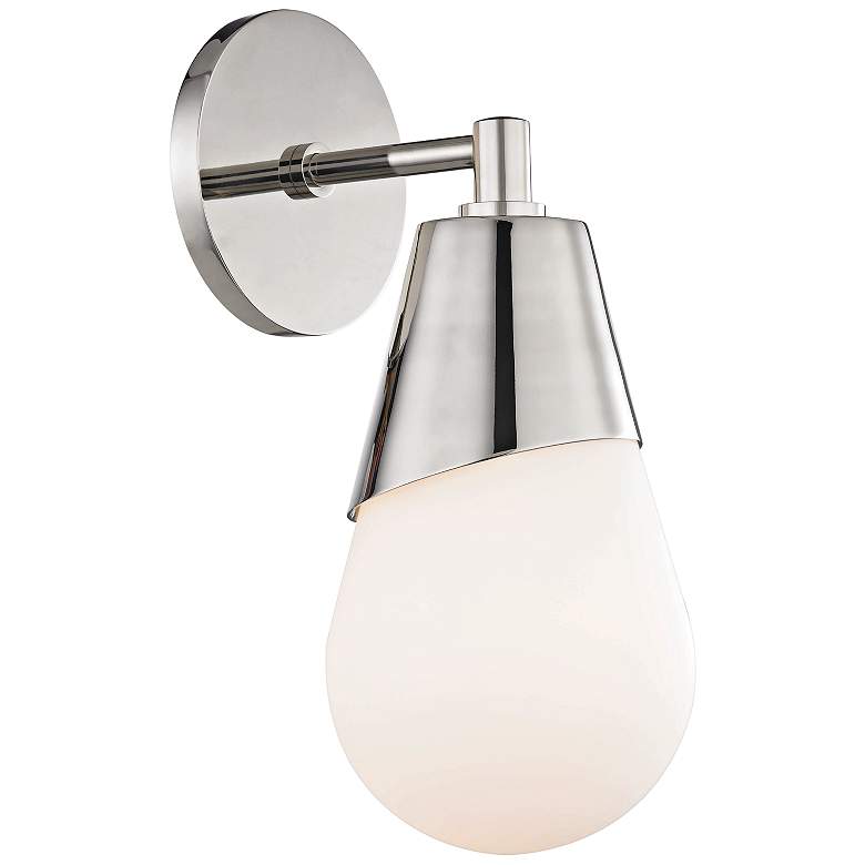 Image 1 Mitzi Cora 11 3/4" High Polished Nickel Wall Sconce