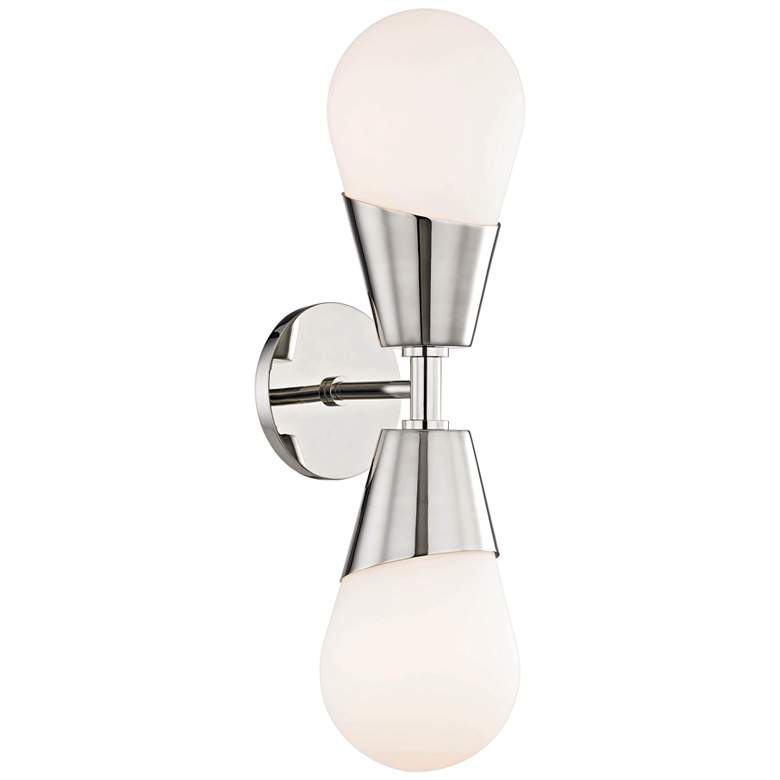 Image 2 Mitzi Cora 19 High Polished Nickel 2-Light Wall Sconce