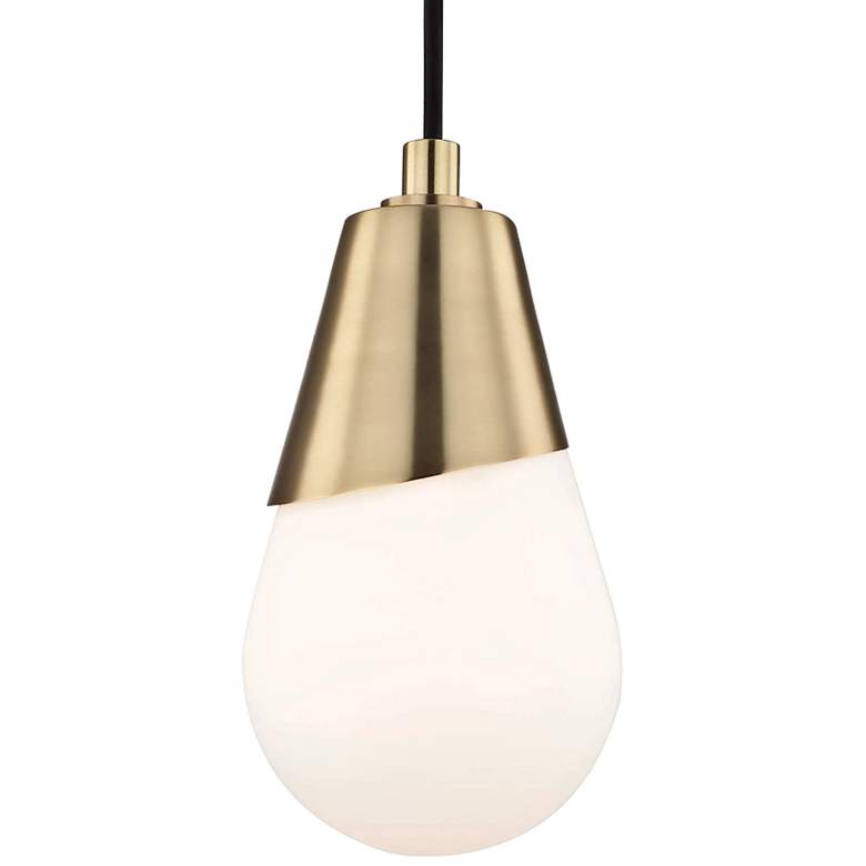 Image 3 Mitzi Cora 5" Wide Aged Brass Modern Mini Pendant more views