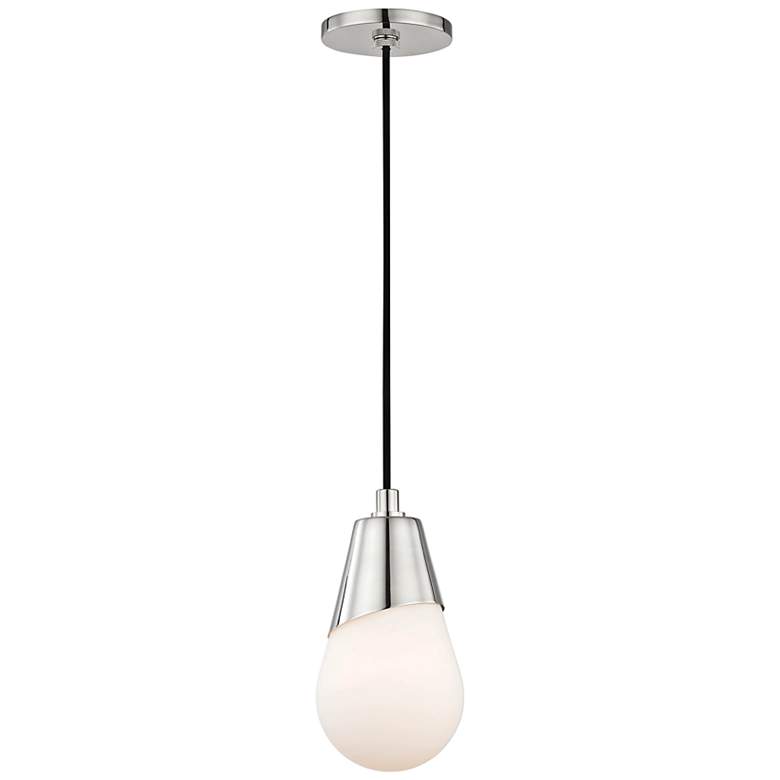 Image 1 Mitzi Cora 5" Wide Polished Nickel Mini Pendant