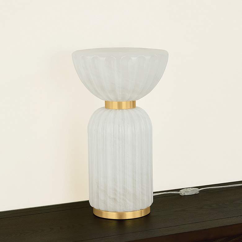 Image 4 Mitzi Cordelia Table Lamp 9.75" in Aged Brass more views