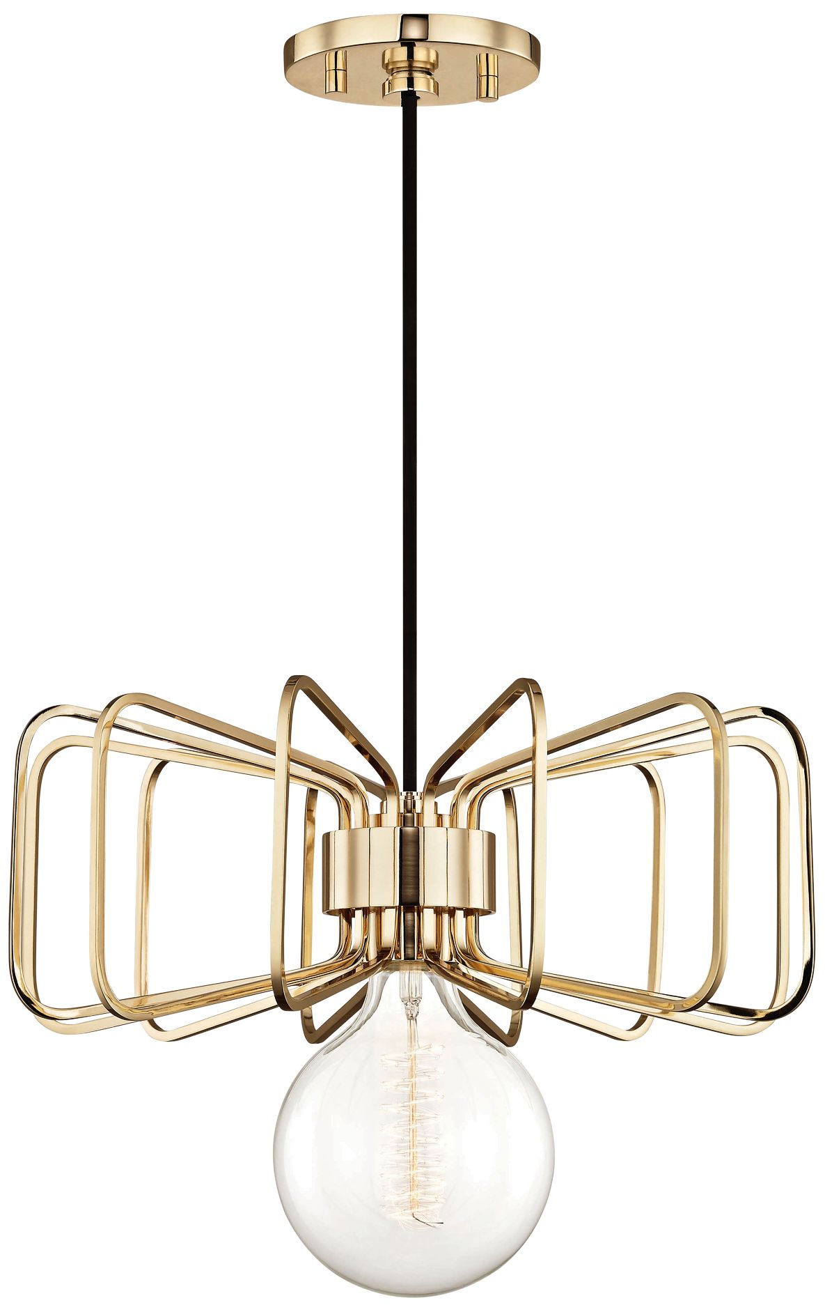 Mitzi Daisy 14 1/2" Wide Polished Brass Pendant Light