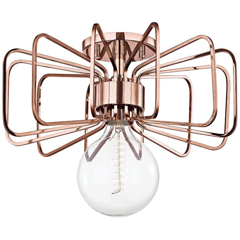 Image 5 Mitzi Daisy 14 1/2 inch Wide Polished Copper Pendant Light more views