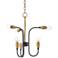 Mitzi Dakota 20"W Aged Brass and Black 6-Light Chandelier