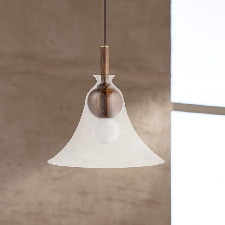 Image 1 Mitzi Dani 14" Wide Aged Brass Urn-Shaped Pendant Light