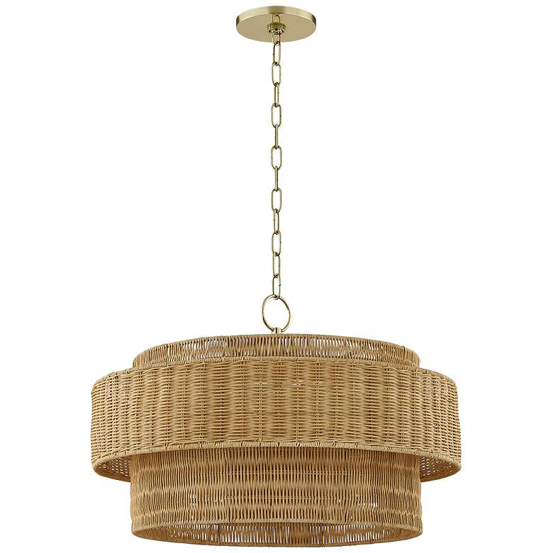 Image 1 Mitzi Danica 24 In 4 Lt Pendant Aged Brass
