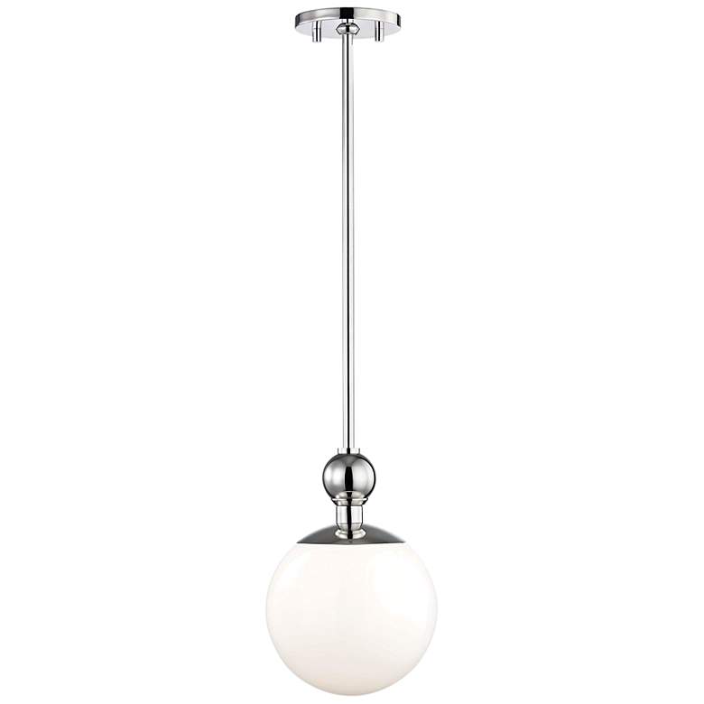 Image 1 Mitzi Daphne 7 1/2" Wide Polished Nickel Mini Pendant