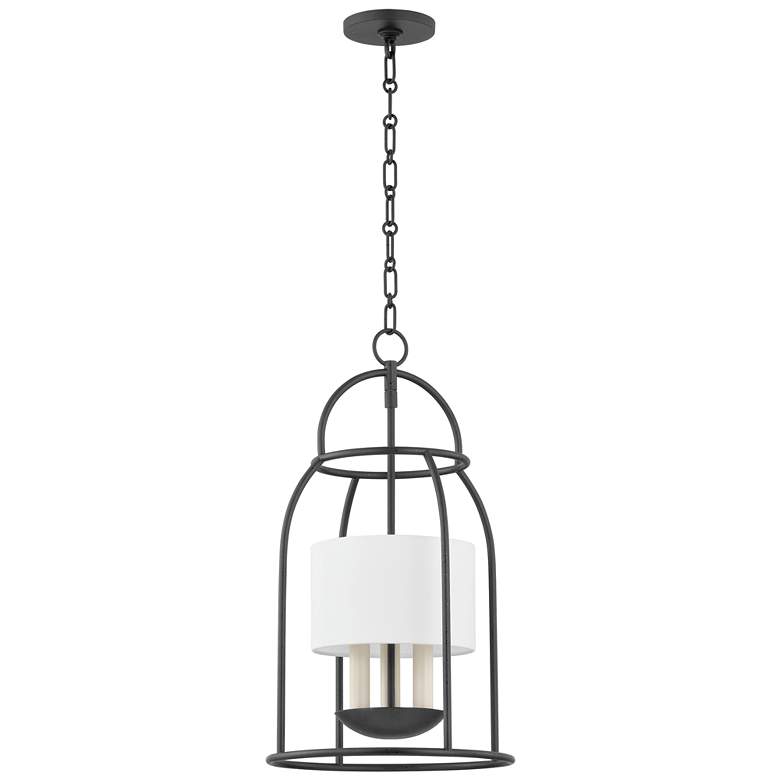 Image 1 Mitzi Delia 12 1/4" Wide Aged Iron 3-Light Chandelier