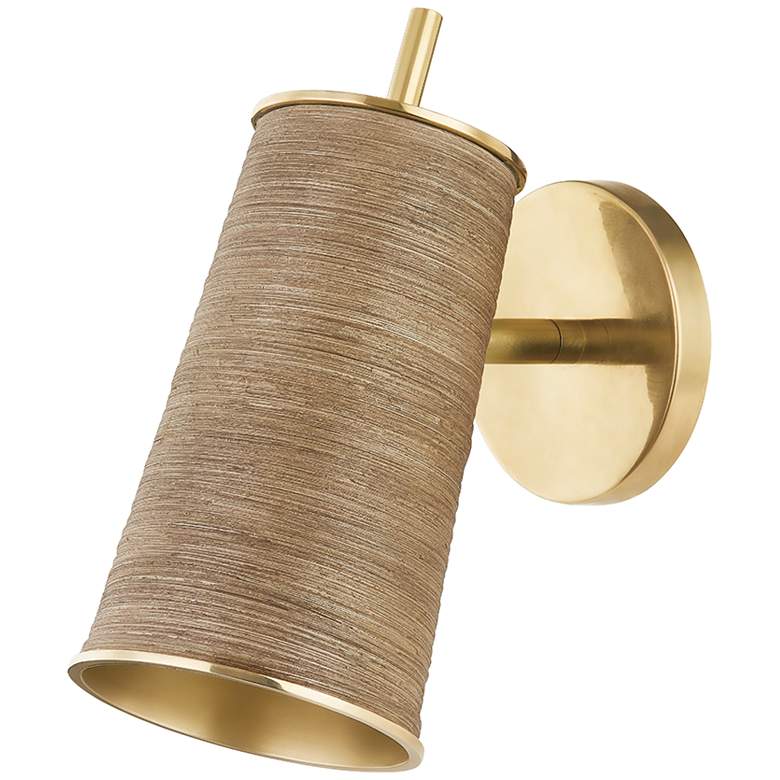Image 2 Mitzi Delran 9 3/4" High Aged Brass Wall Sconce