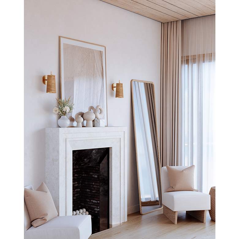 Image 4 Mitzi Delran 9 3/4" High Aged Brass Wall Sconce more views