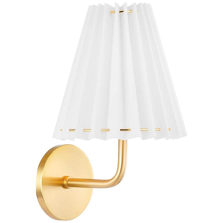 Image 1 Mitzi Demi 13" High Aged Brass Metal Wall Sconce