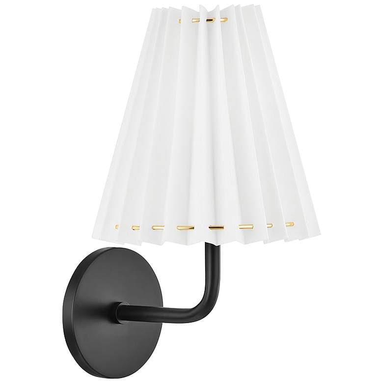 Image 1 Mitzi Demi 13" High Soft Black Metal Wall Sconce