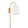Mitzi Demi 20 1/4" High Aged Brass Plug-In Wall Sconce