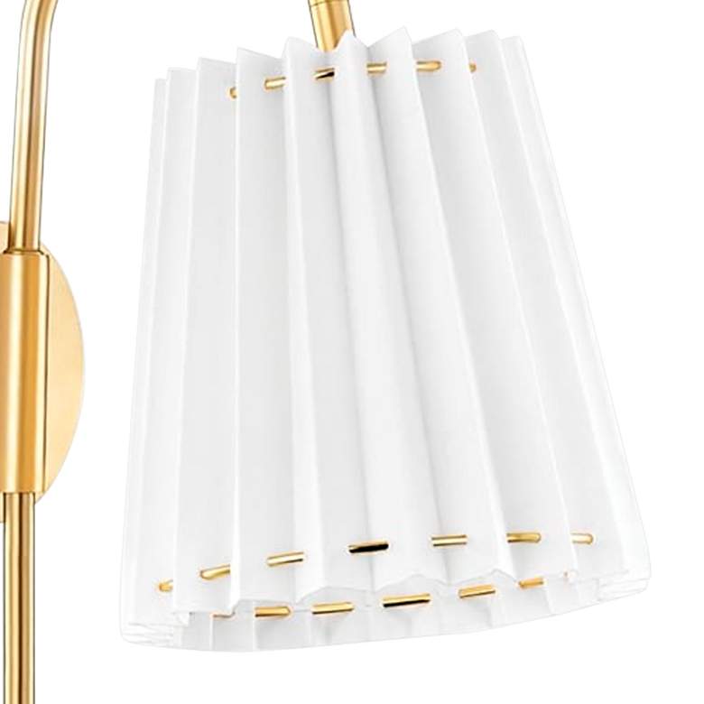 Image 2 Mitzi Demi 20 1/4" High Aged Brass Plug-In Wall Sconce more views