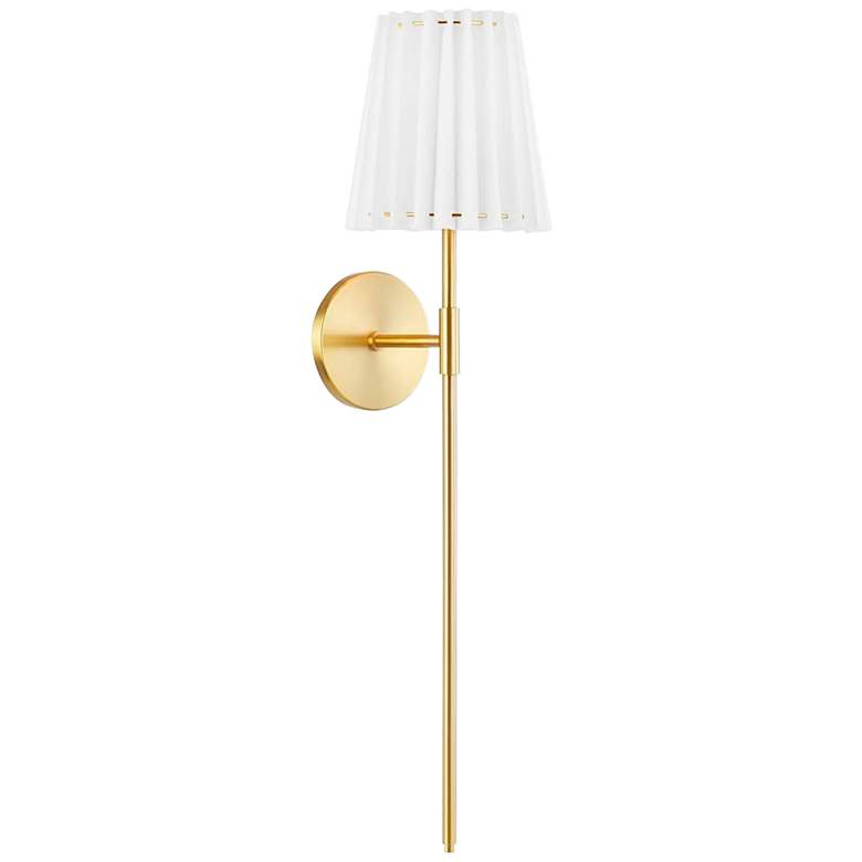 Image 1 Mitzi Demi 32 1/4" High Aged Brass Wall Sconce