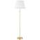 Mitzi Demi 62" Classic Pleated Shade Aged Brass LED Floor Lamp