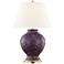 Mitzi Demi Plum Purple Porcelain Table Lamp with Linen Shade