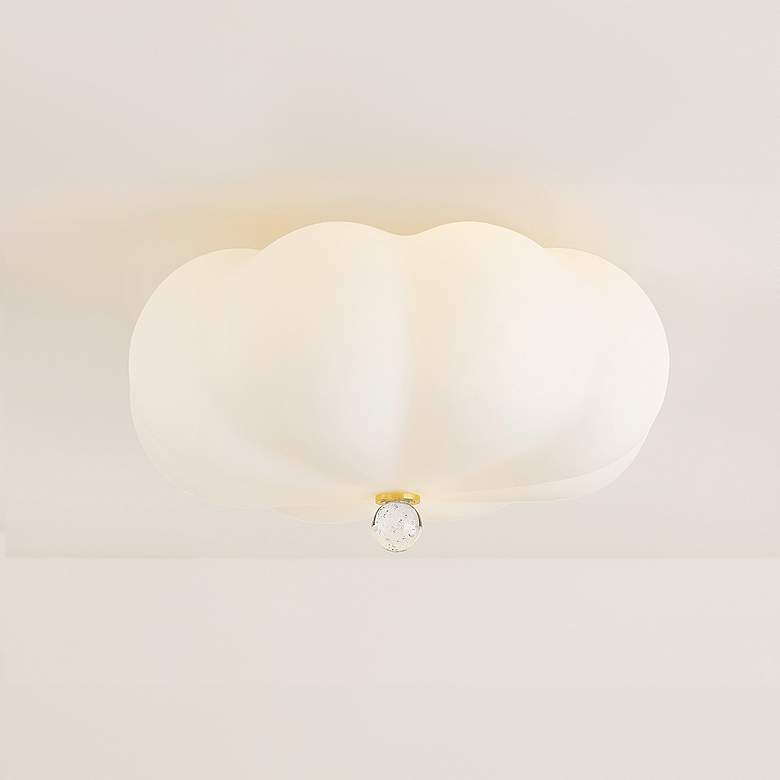 Image 1 Mitzi Demille Flush Mount 15.75" in Aged Brass