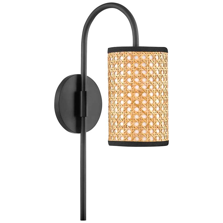 Image 1 Mitzi Dolores 17" High Soft Black Wall Sconce