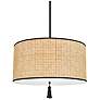 1_Mitzi Dolores 24" Wide Soft Black Natural Cane Pendant Light