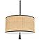 Mitzi Dolores 24" Wide Soft Black Natural Cane Pendant Light