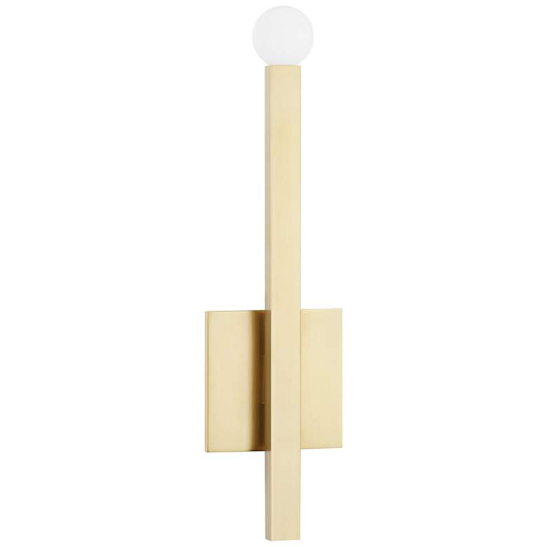 Image 1 Mitzi Dona 17" High Aged Brass LED Wall Sconce