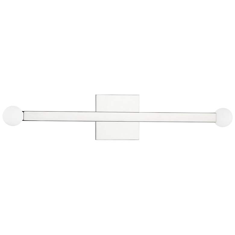 Image 1 Mitzi Dona 23 3/4 inchH 2-Light Polished Nickel LED Wall Sconce