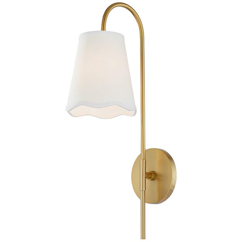 Image 1 Mitzi Dorothy 11 inch Aged Brass 1 Light Wall Sconce