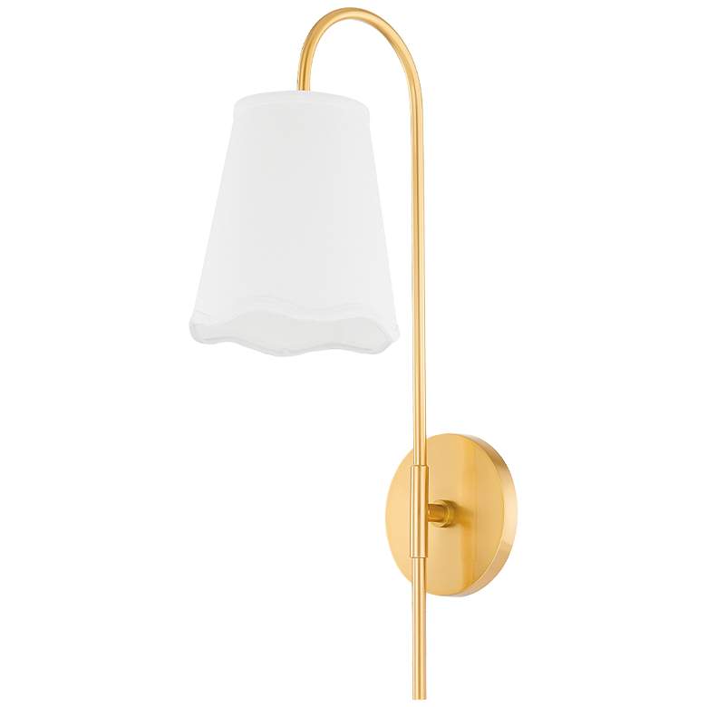 Image 2 Mitzi Dorothy 11" Aged Brass 1 Light Wall Sconce