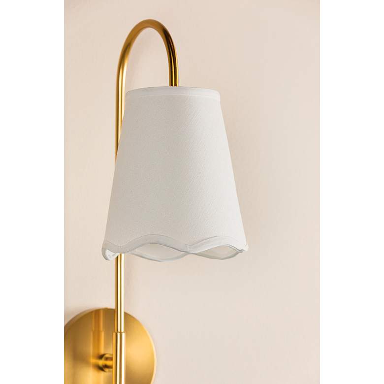 Image 6 Mitzi Dorothy 11" Aged Brass 1 Light Wall Sconce more views