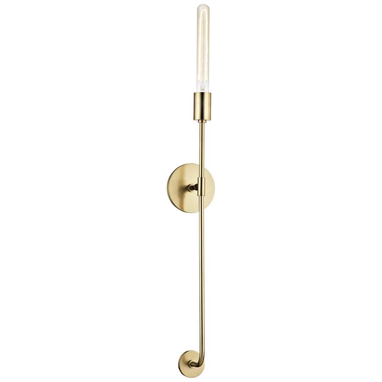 Image 1 Mitzi Dylan 35" High Aged Brass Wall Sconce