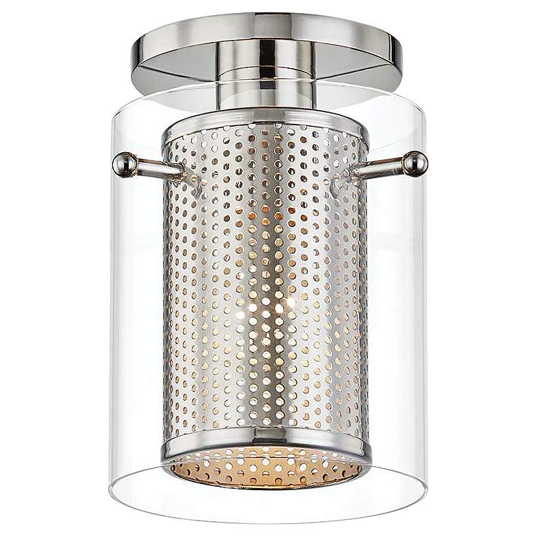 Image 1 Mitzi Elanor 5 1/2" Wide Polished Nickel Ceiling Light