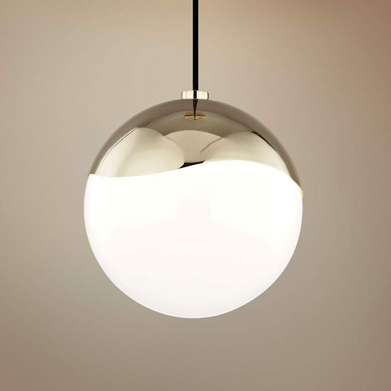 Image 1 Mitzi Ella 10 1/2" Wide Polished Brass Modern Mini Pendant