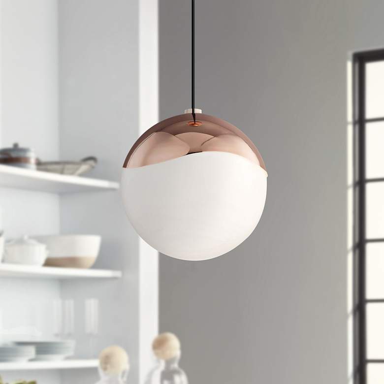 Image 1 Mitzi Ella 10 1/2" Wide Polished Copper Mini Pendant