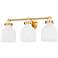 Mitzi Elli 21" Wide Aged Brass 3-Light Vanity Bath Light