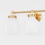 2_Mitzi Elli 21" Wide Aged Brass 3-Light Vanity Bath Light more views