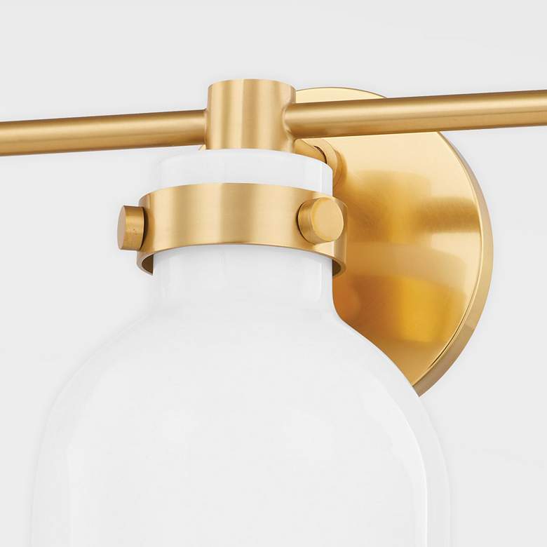 Image 3 Mitzi Elli 21" Wide Aged Brass 3-Light Vanity Bath Light more views