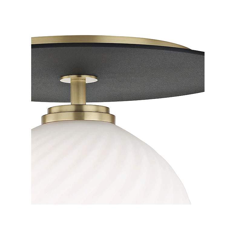 Image 3 Mitzi Ellis 10 1/4" Wide Aged Brass LED Ceiling Light more views