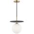 Mitzi Ellis 10 1/4"W Aged Brass and Black LED Mini Pendant