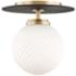 Mitzi Ellis 7" Wide Aged Brass LED Ceiling Light