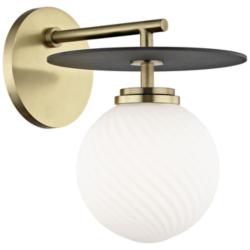 Mitzi Ellis 8 3/4" High Aged Brass LED Wall Sconce