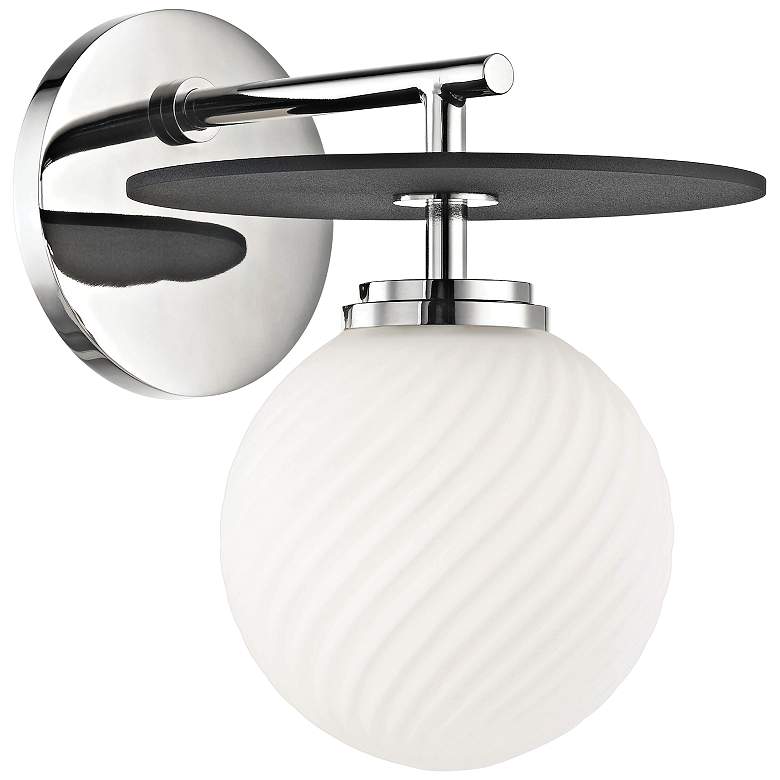 Image 1 Mitzi Ellis 8 3/4" High Polished Nickel LED Wall Sconce