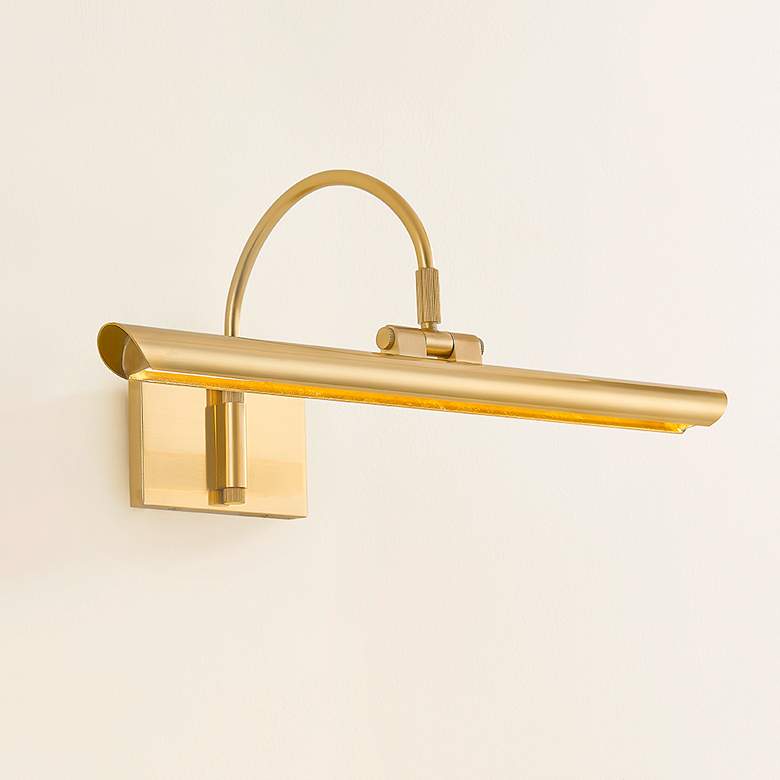 Image 1 Mitzi Elowen 17 1/2" Wide Aged Brass LED Picture Light