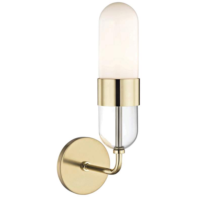 Image 3 Mitzi Emilia 15" High Polished Brass LED Wall Sconce more views