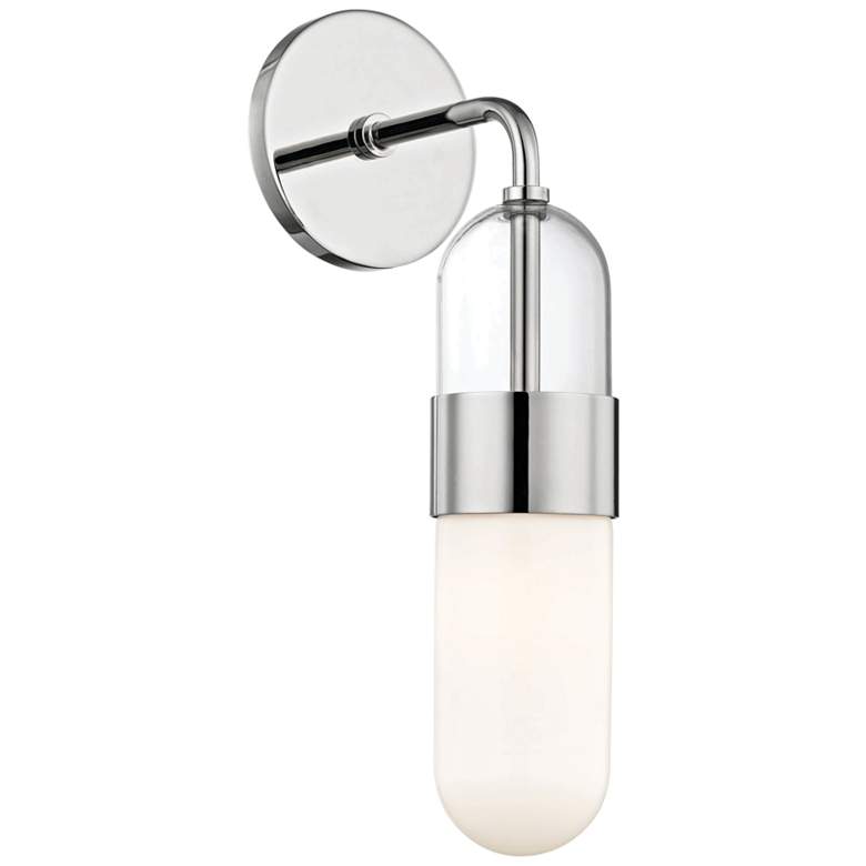 Image 1 Mitzi Emilia 15" High Polished Nickel LED Wall Sconce