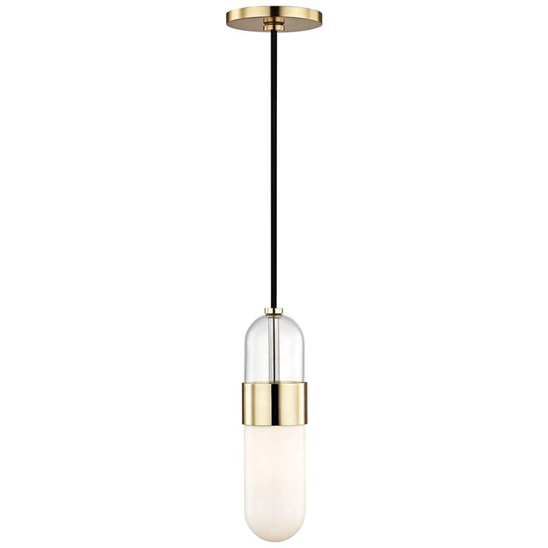 Image 2 Mitzi Emilia 4 3/4 inch Wide Polished Brass LED Mini Pendant