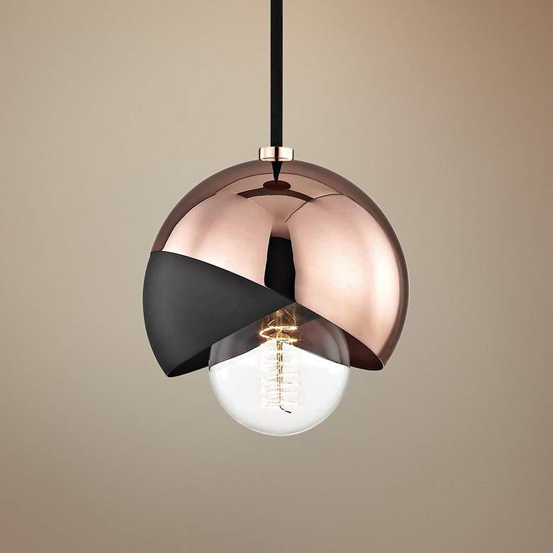 Image 1 Mitzi Emma 6" Wide Polished Copper Mini Pendant