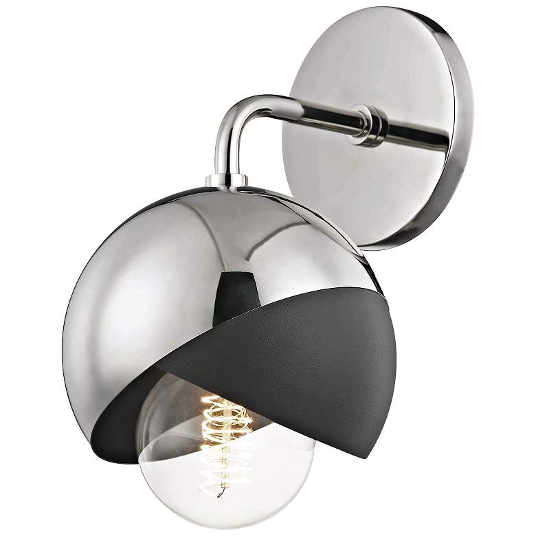 Image 1 Mitzi Emma 8 3/4 inch High Polished Nickel Wall Sconce