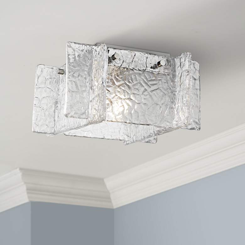 Image 1 Mitzi Erika 11 3/4 inch Wide Polished Nickel Ceiling Light