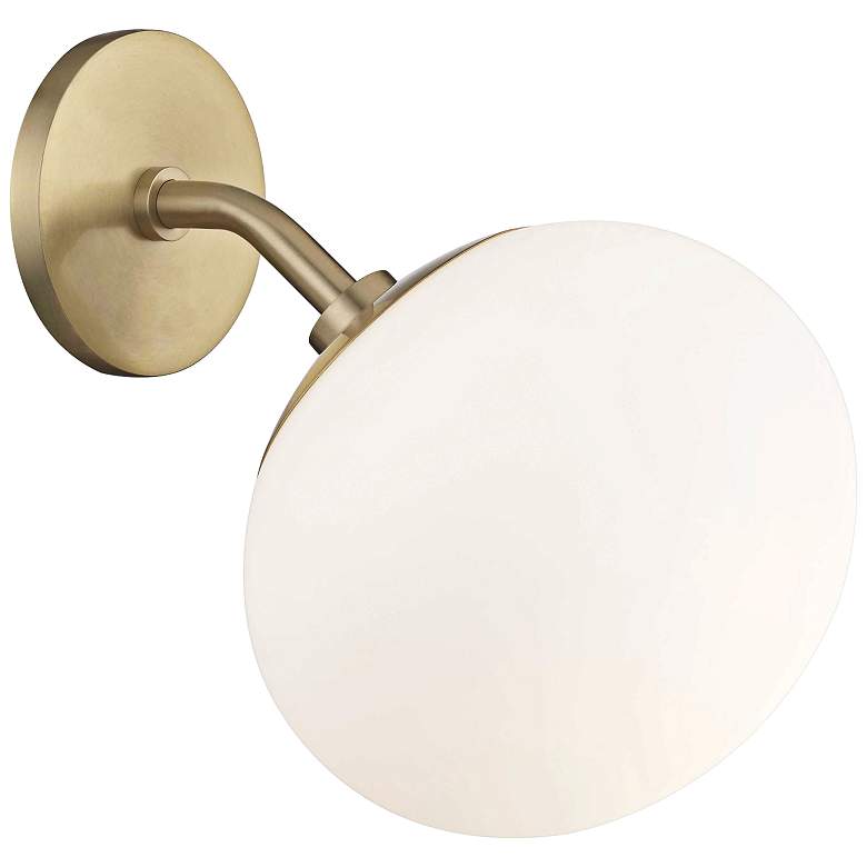 Image 1 Mitzi Estee 10" High Aged Brass Wall Sconce
